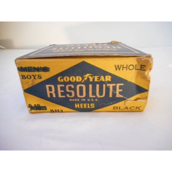 Vintage NIB Heels Goodyear Boys Resolute Heels Black - Picture 5 of 5